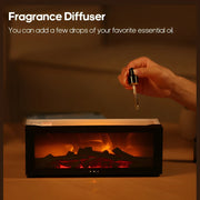 Fireplace Flame Humidifier with Remote & Aromatherapy