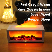 Fireplace Flame Humidifier with Remote & Aromatherapy