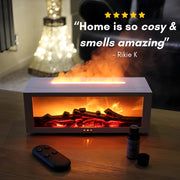 Fireplace Flame Humidifier with Remote & Aromatherapy